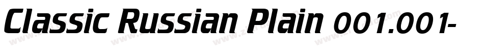 Classic Russian Plain 001.001字体转换